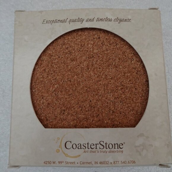 CoasterStone Set of 4 Drink Coasters Absorbent Seahorse Shell Beach Ocean Sea - Picture 4 of 11